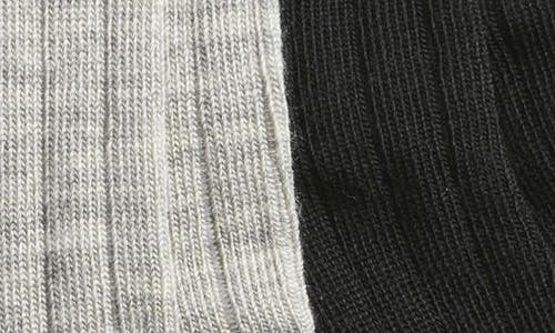 K. Bell Socks K Bell Socks Assorted 2-pack Scalloped Rib Crew Socks In Gray