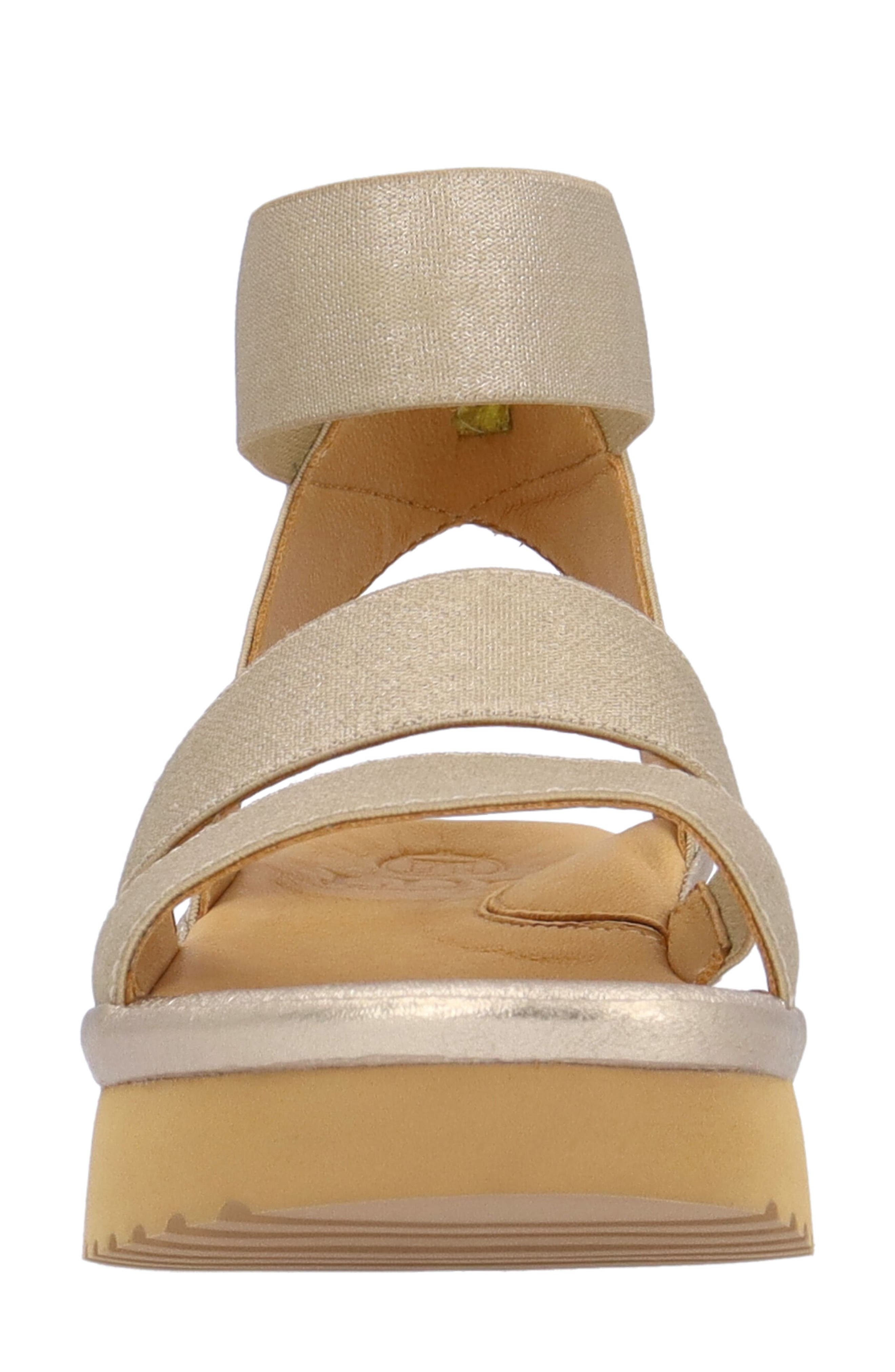 L'Amour des Pieds Avaleena Ankle Strap Sandal, Alternate, color, Gold