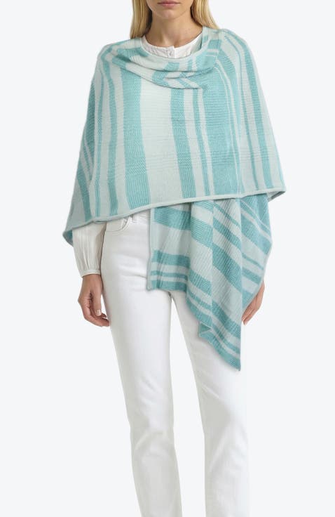 Cashmere lightweight striped shawl
