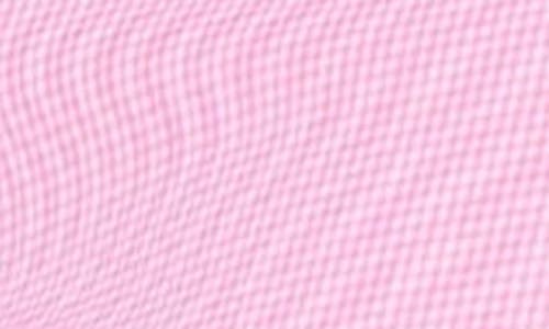 Tailorbyrd Micro Gingham Short Sleeve Button-up Shirt In Rose Pink