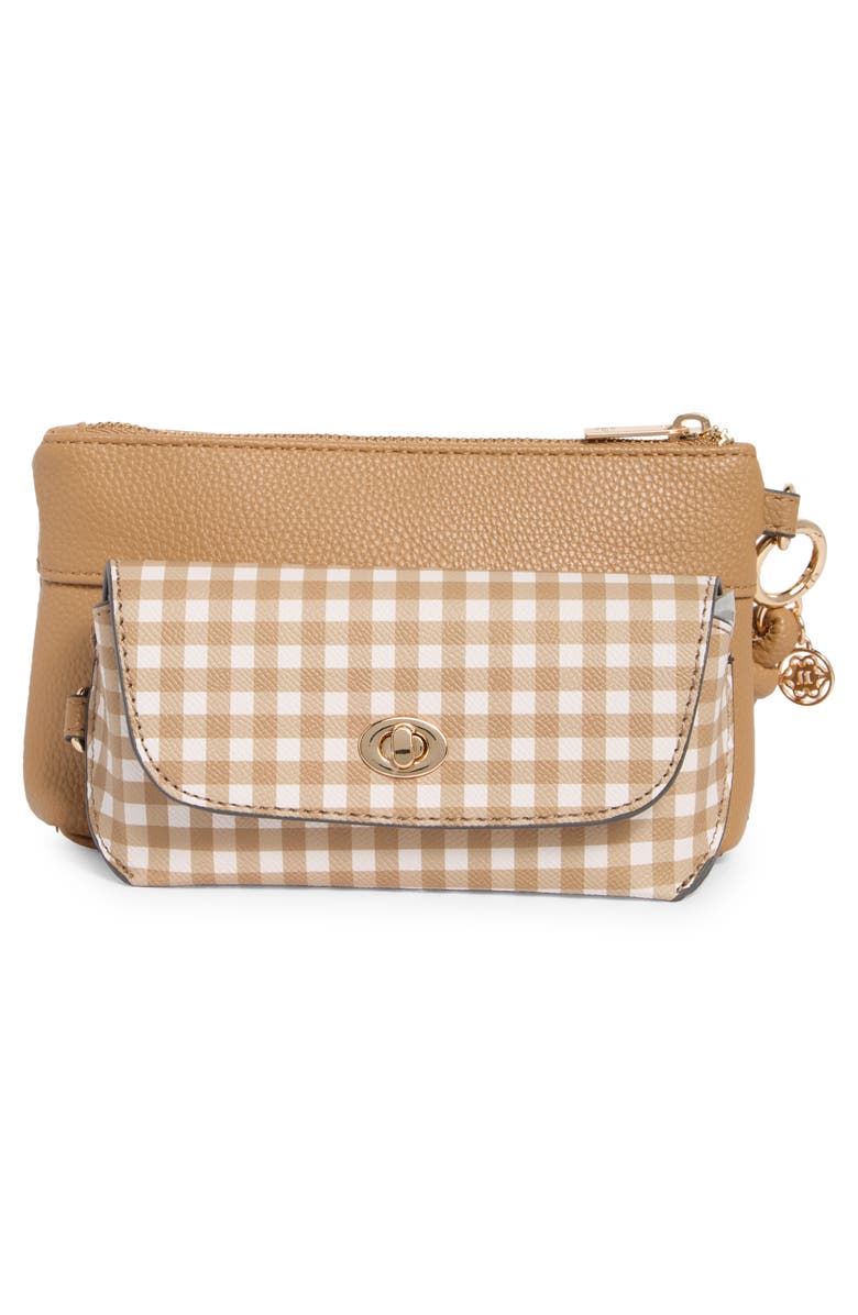 Nanette Lepore 3-Piece Wristlet Set, Alternate, color, Brown Sugar - Brown Gingham