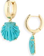 BaubleBar Elia Shell Hoop Earrings