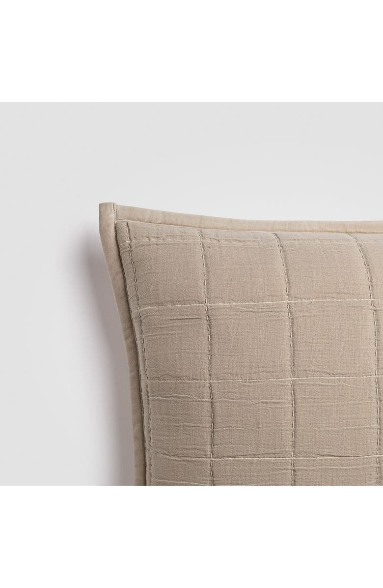 Crane Air Set of 2 Quilted Euro Pillow Shams, Alternate, color, Gray