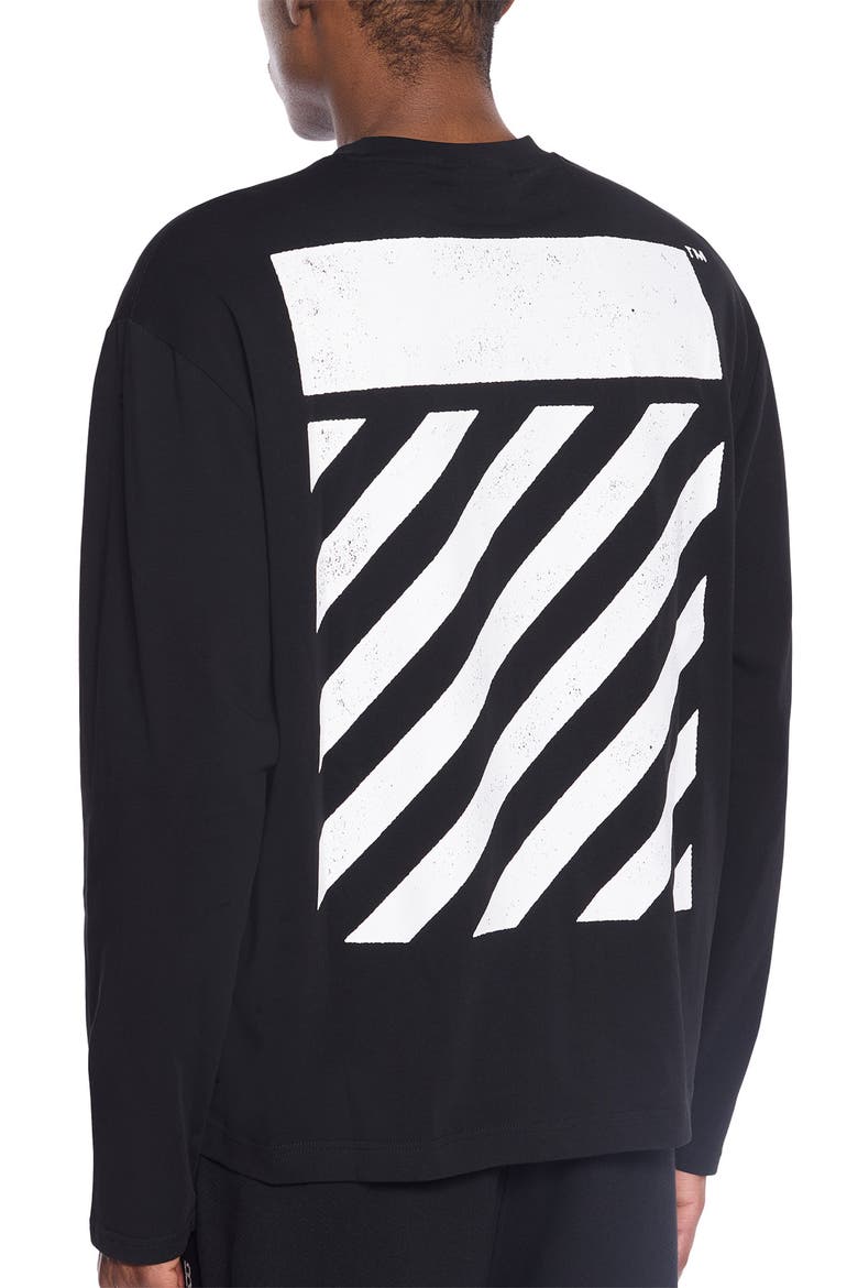 Diag Cotton Graphic T-Shirt, Alternate, color, BLACK