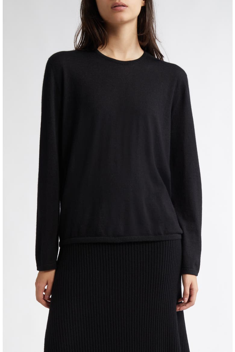 Cashmere Crewneck Sweater, Main, color, BLACK