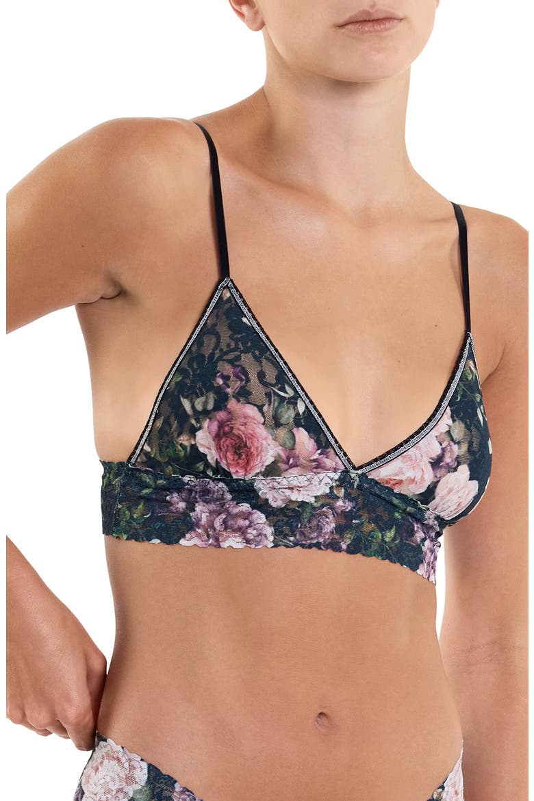 Padded Lace Bralette, Main, color, ROMANTIQUE BLACK