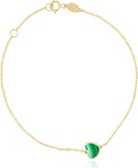 The Lovery Fine Jewelry Mini Malachite Single Heart Bracelet