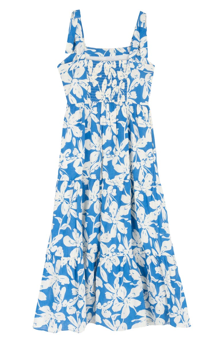Rare Editions Kids' Floral Tiered Maxi Dress, Alternate, color, Blue