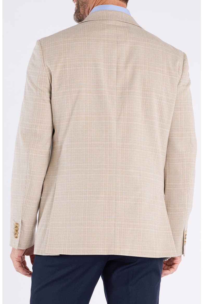 Slim Fit Plaid Sport Coat, Alternate, color, TAUPE