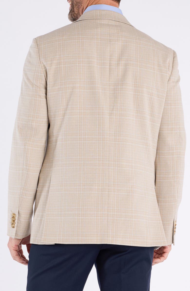 SAVILE ROW CO Slim Fit Plaid Sport Coat, Alternate, color, Taupe