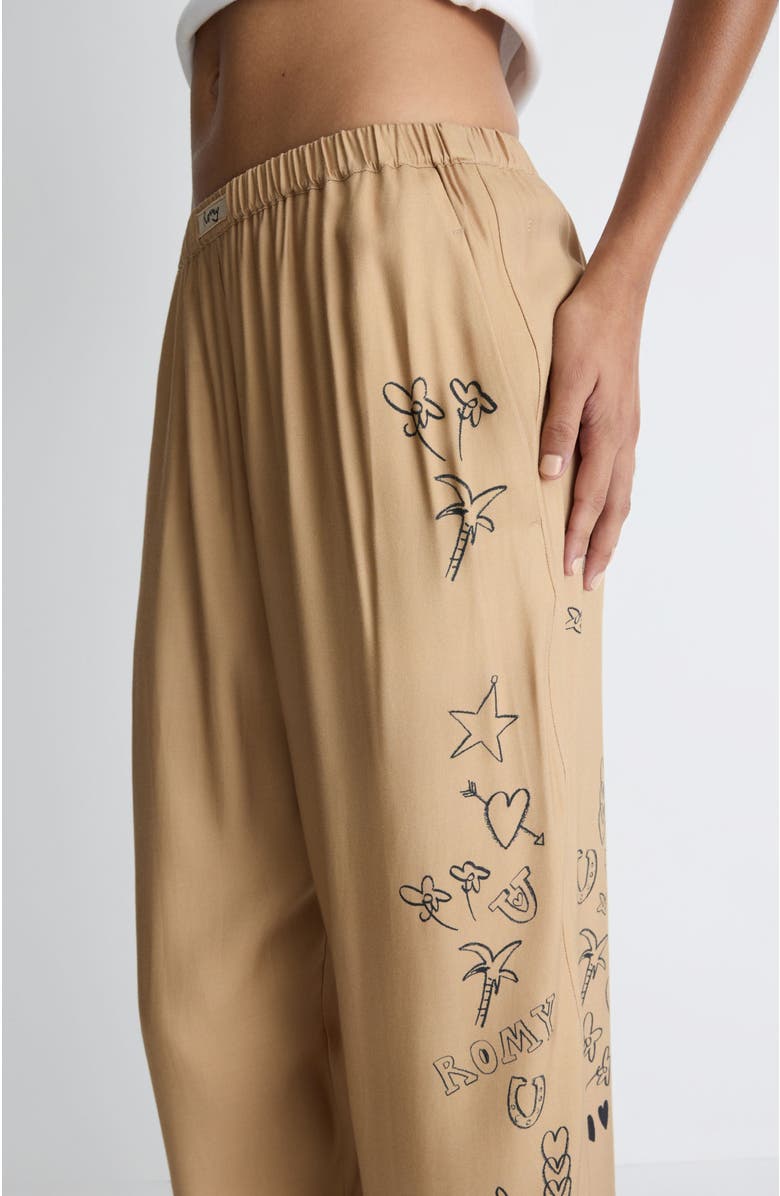 Romy Jakey Pant, Alternate, color, Tan Print