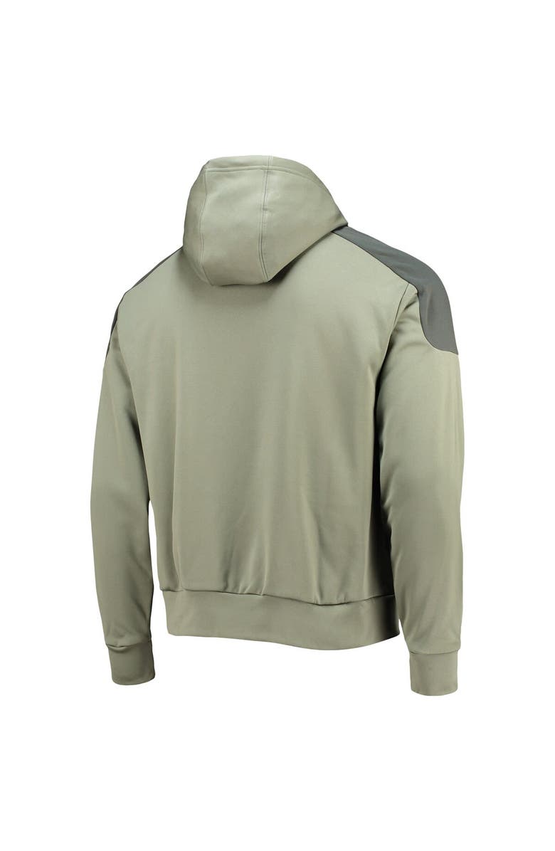 adidas Men's adidas Olive Mississippi State Bulldogs Military Appreciation Salute To Service AEROREADY Pullover Hoodie, Alternate, color,