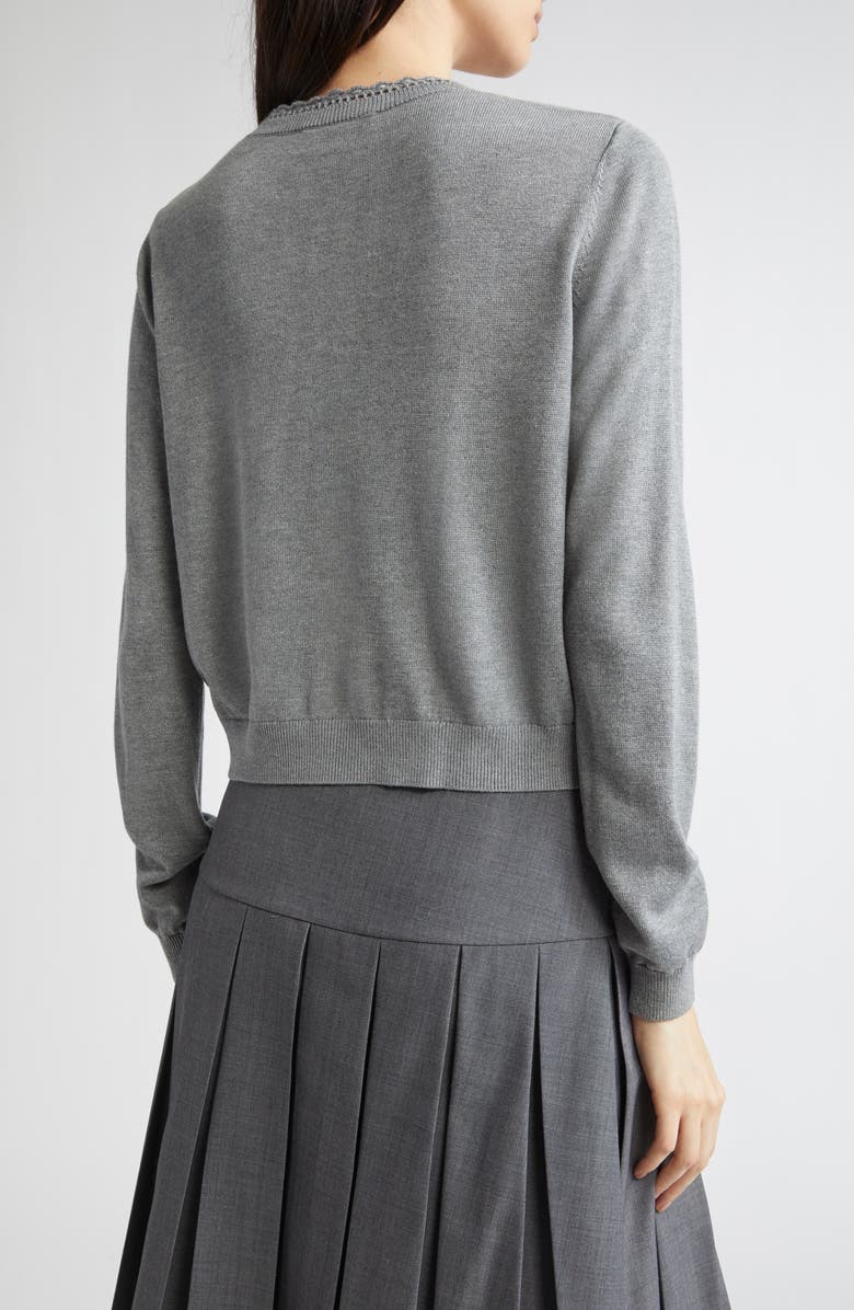 Shushu/Tong Logo Stitch Silk & Cashmere Cardigan, Alternate, color, 