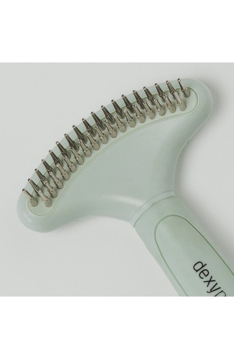Dexypaws Pet Double Deshedding Undercoat Rake, Sage Green, Grooming Tool, Alternate, color, Green