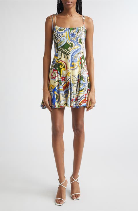 Floral Tie Strap Minidress