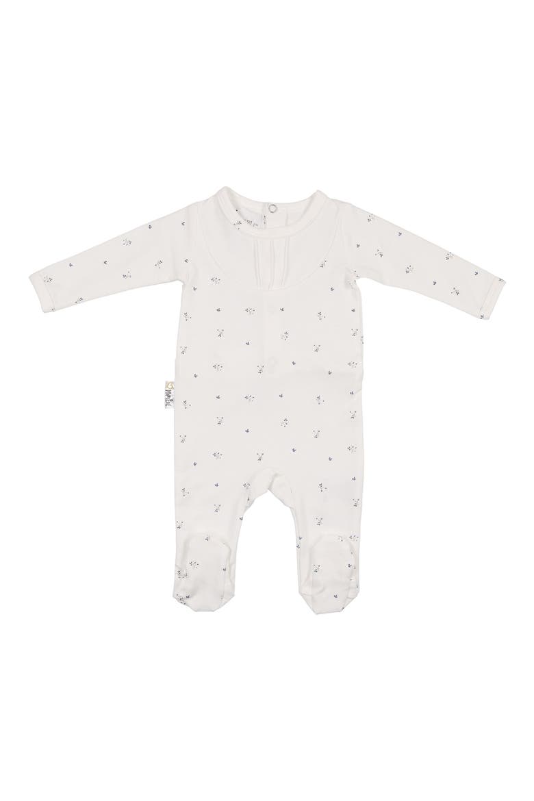 Leaves & Pleats Footie, Main, color, IVORY