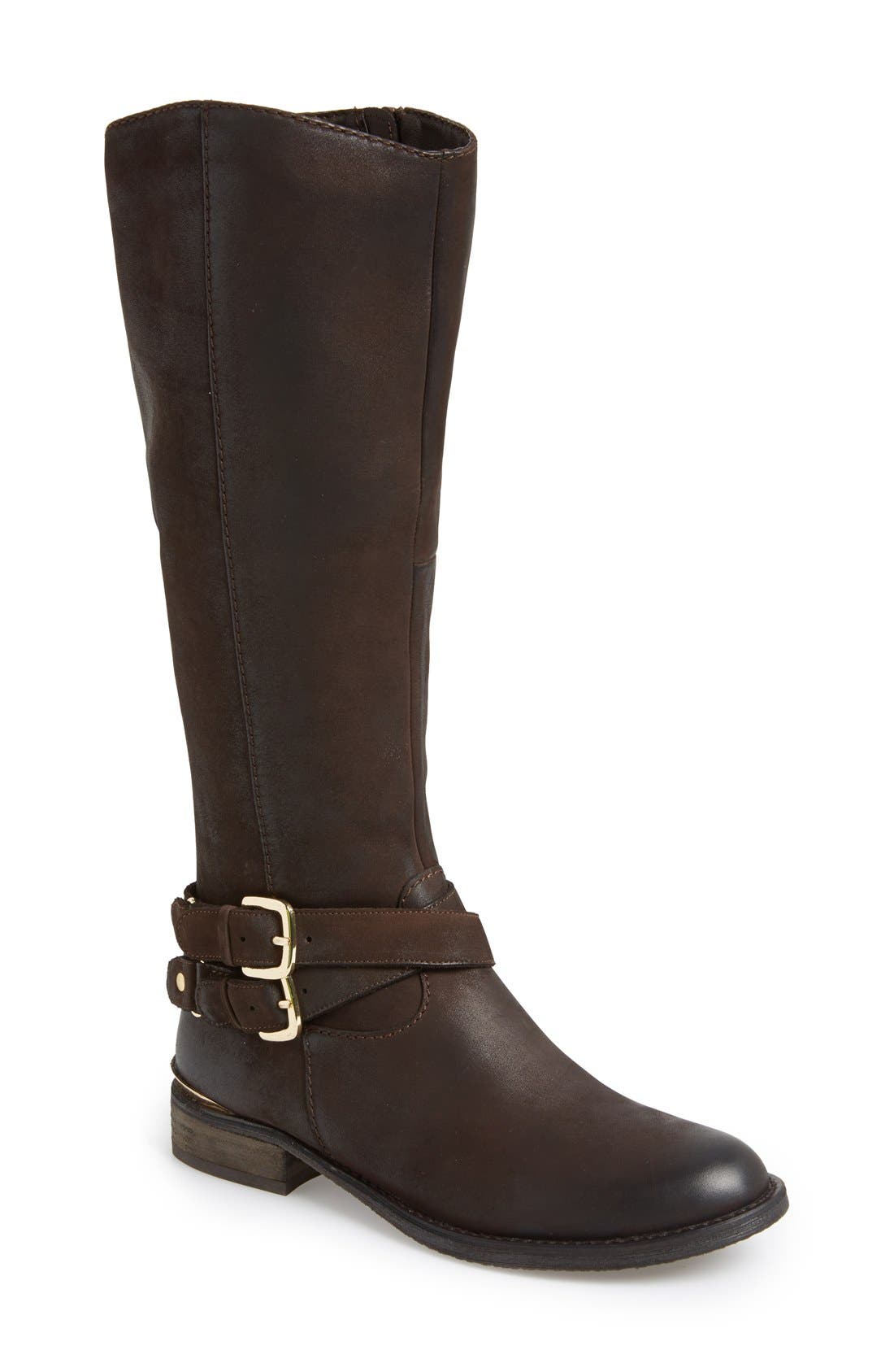 'Avilla' Riding Boot, Main, color, BROWN LEATHER