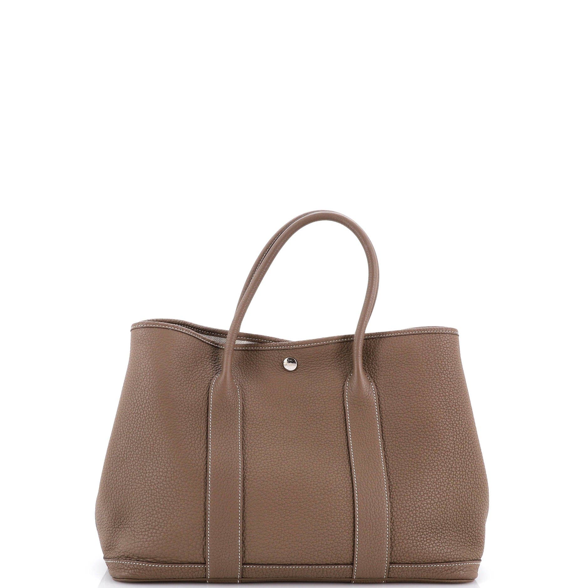 Pre-Owned Hermes Garden Party Tote Leather 36, Alternate, color, Etoupe