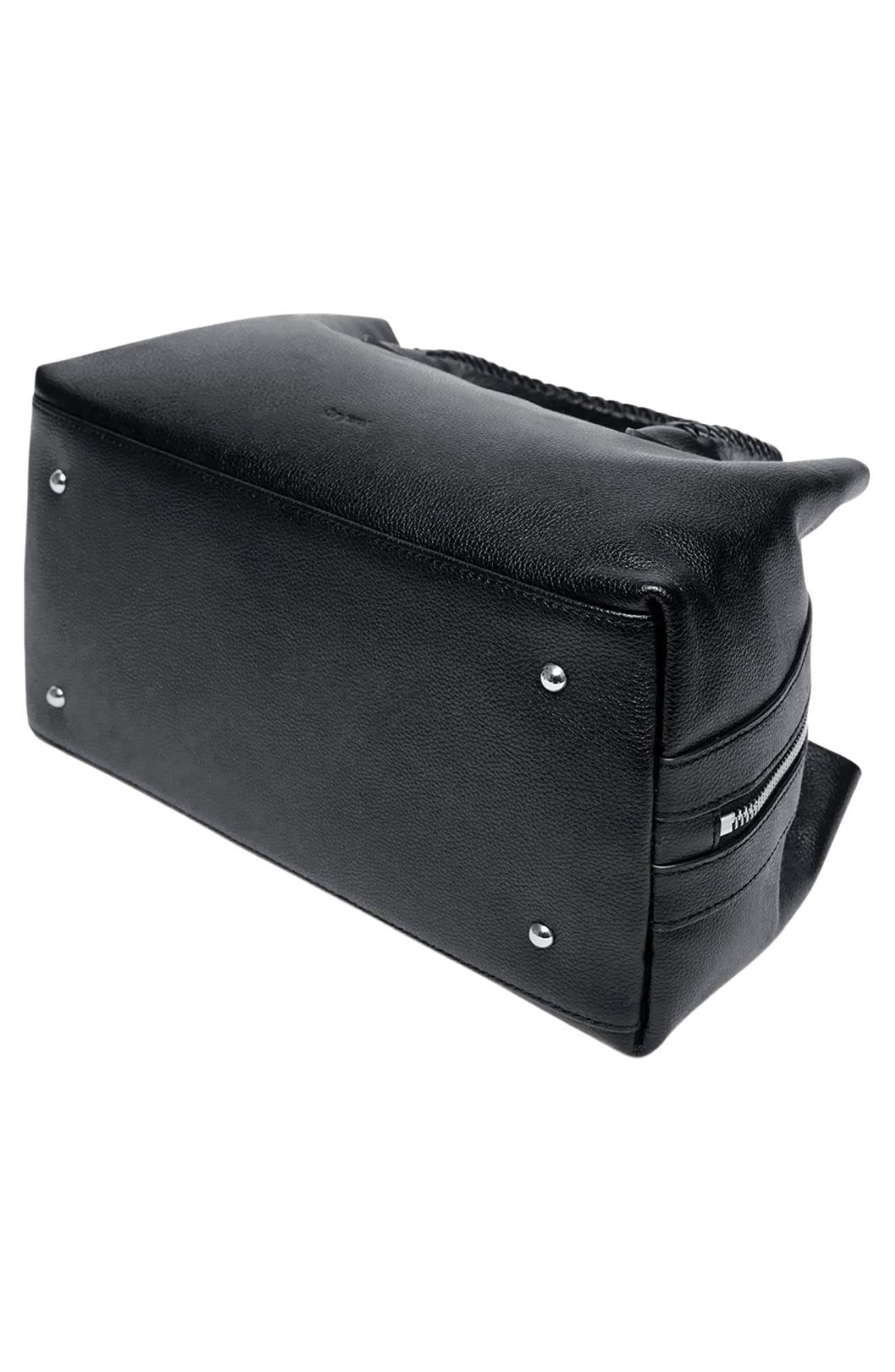 Oryany Roy Leather Satchel, Alternate, color, Black