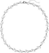 Nordstrom Cubic Zirconia Leaf Collar Necklace
