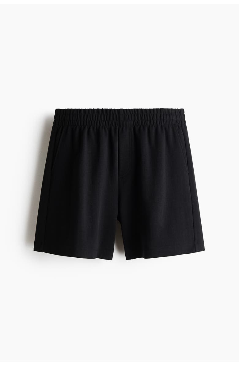 H&M Relaxed Fit Interlock Shorts, Main, color, Black