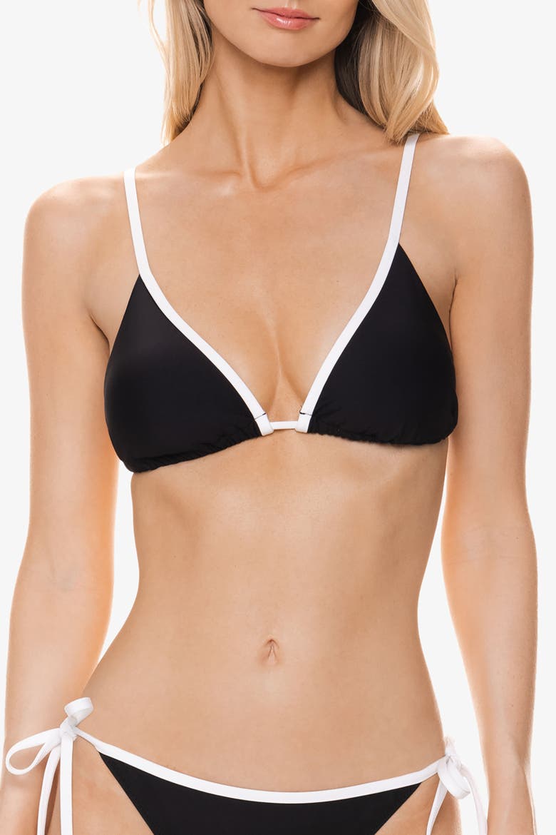Over The Shoulder String Top, Main, color, Black White