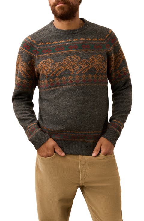 Donegal Merino Wool Crewneck Sweater