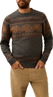 Faherty Donegal Merino Wool Crewneck Sweater