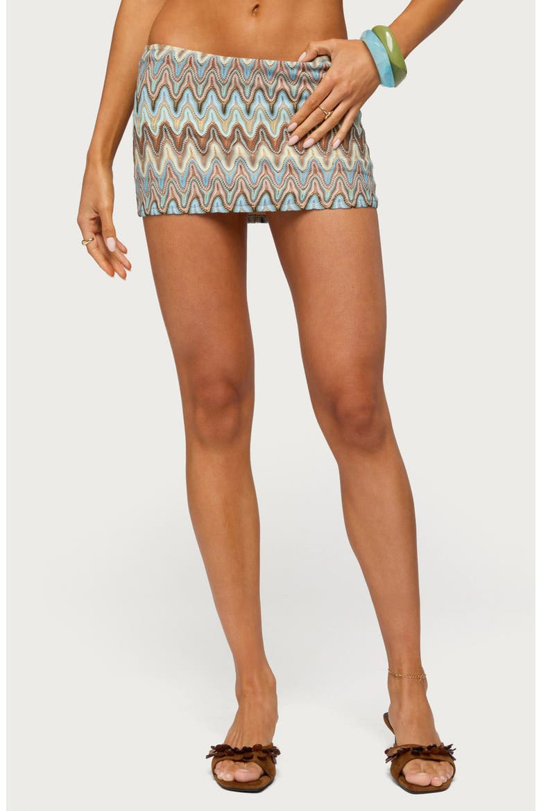 Saha Zigzag Knit Miniskort, Main, color, MIX