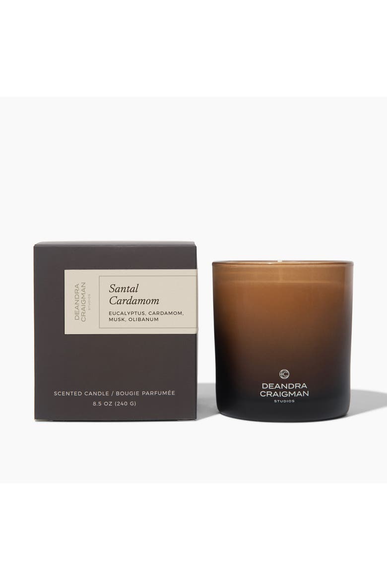 Santal Cardamom Candle & Playlist, Main, color, Brown