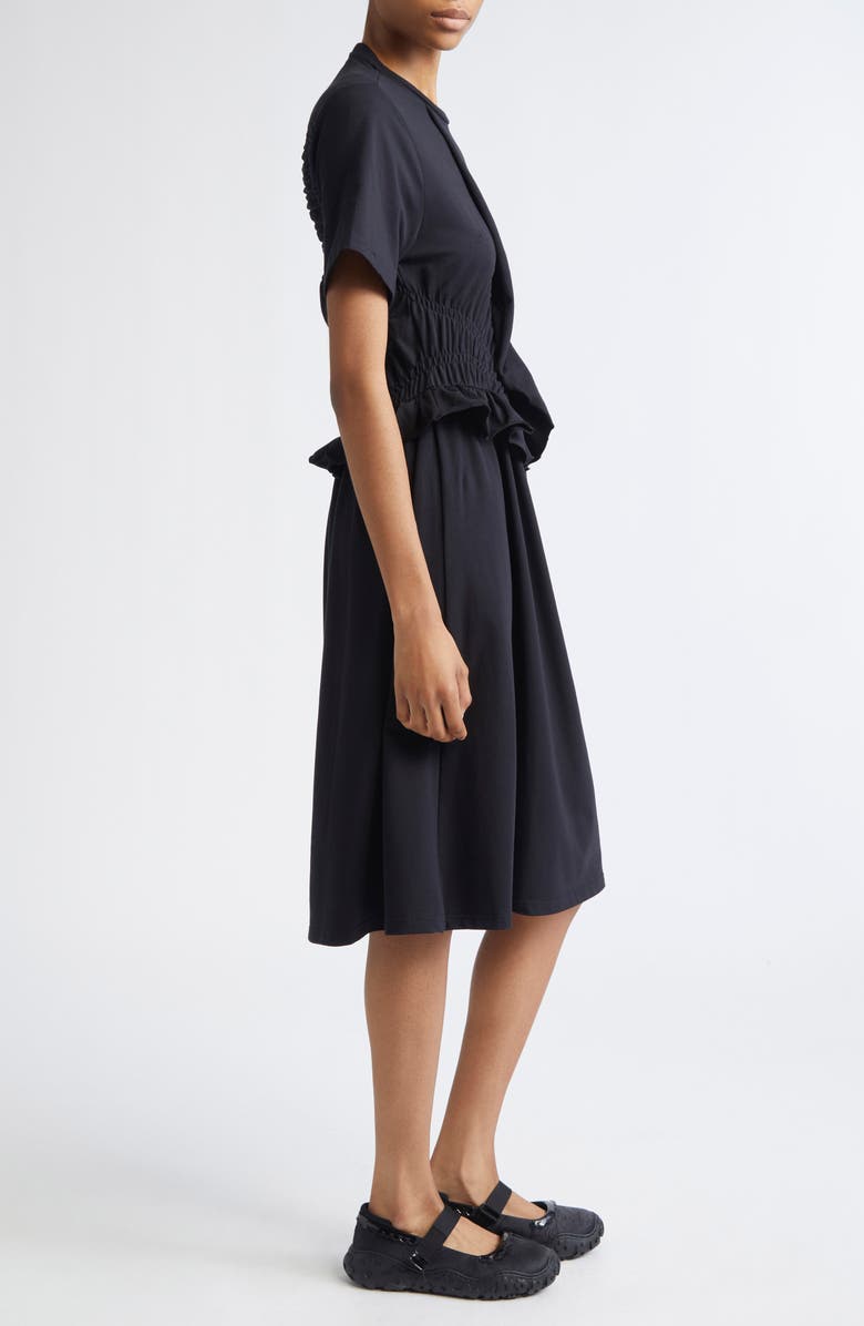 Cecilie Bahnsen Bonnie Smocked Jersey T-Shirt Dress, Alternate, color, Black