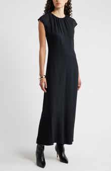 Nordstrom Shirred Cap Sleeve Maxi Dress