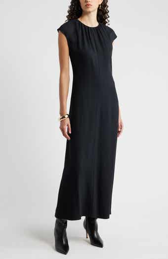 Nordstrom Shirred Cap Sleeve Maxi Dress
