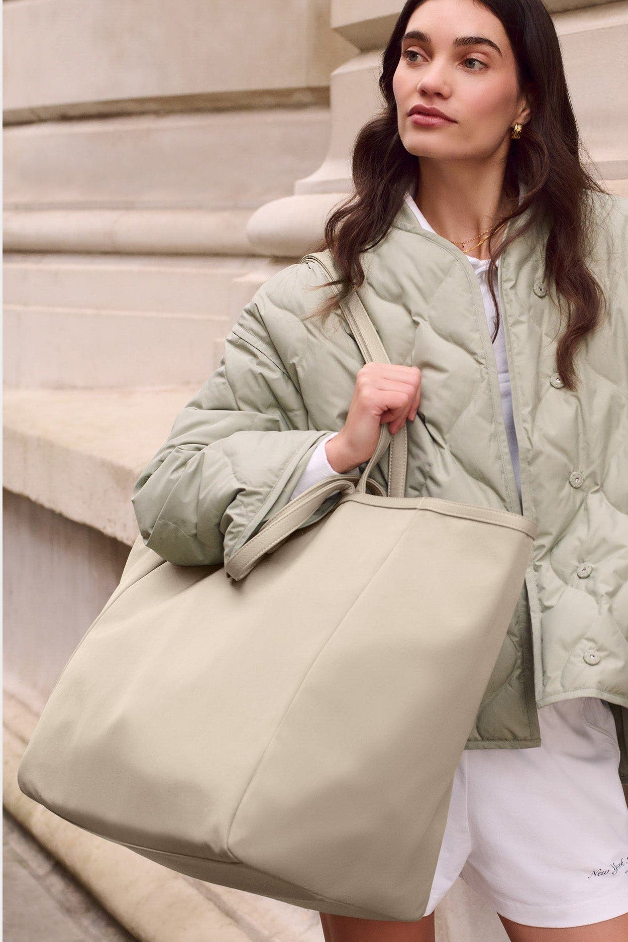 Katie Loxton Nylon-Luxe Oversized Tote Bag, Alternate, color, Grey