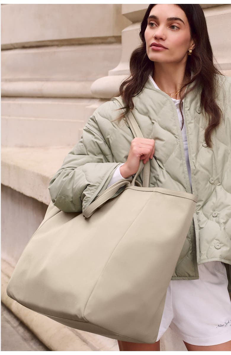 Katie Loxton Nylon-Luxe Oversized Tote Bag, Alternate, color, Grey