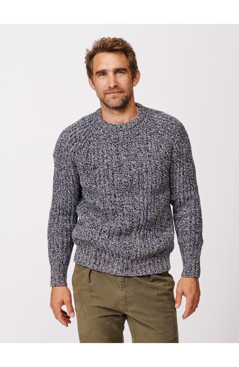 Aubin Gunby Rib Crew Neck Sweater, Main, color, Blue Twist