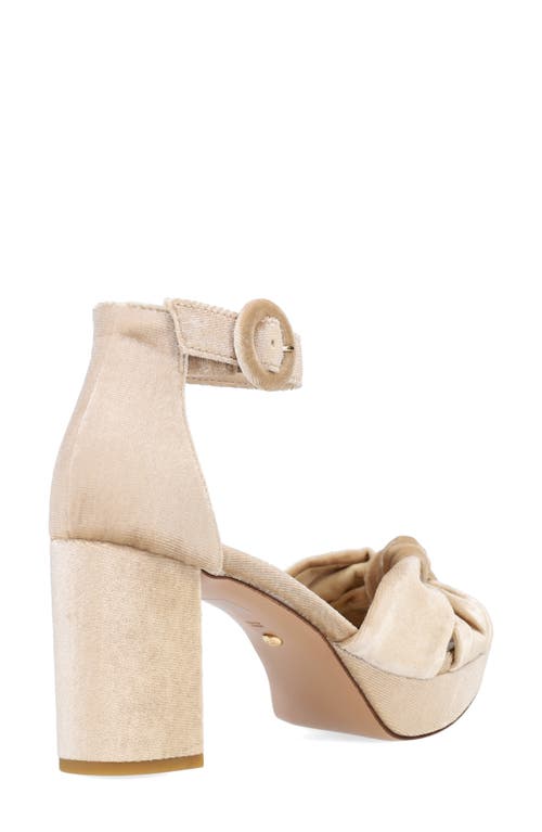 Pelle Moda Anesa Ankle Strap Platform Sandal In Neutral