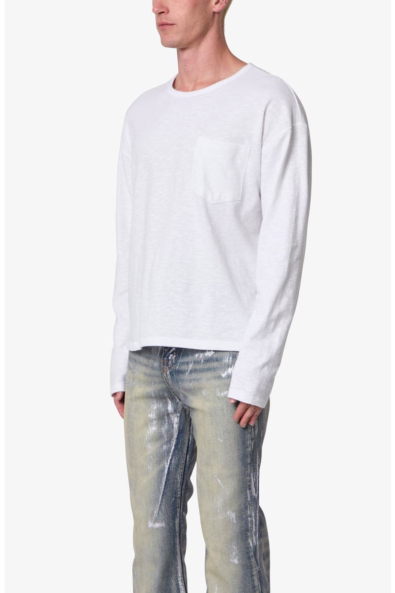 Slouchy Pocket Long Sleeve T-Shirt, Alternate, color, WHITE