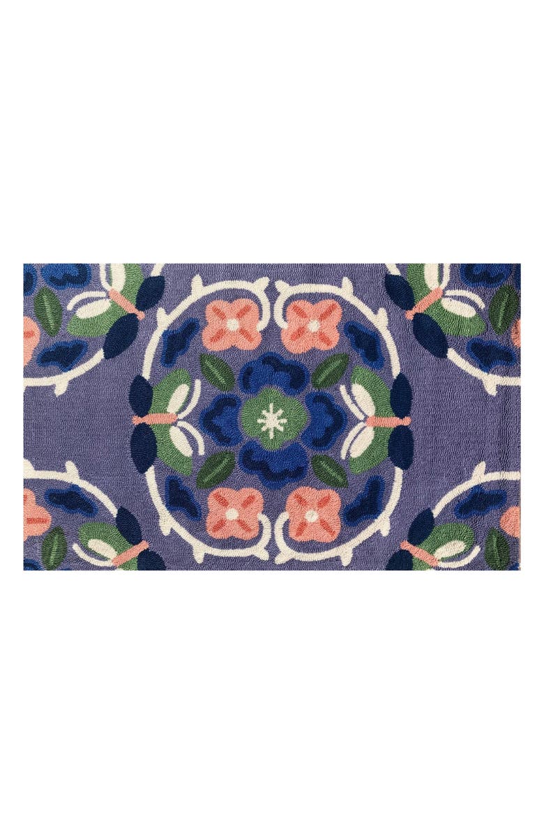 R16 HOME Butterfly Medallion Doormat, Main, color, Lavander Multi