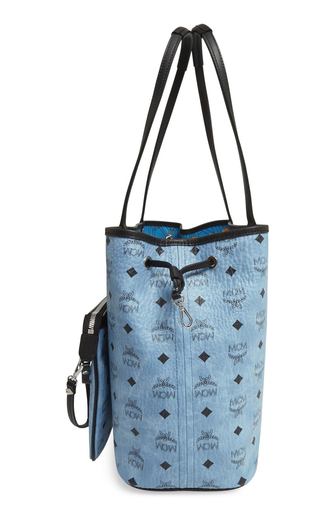 'Medium Project Visetos' Reversible Shopper, Alternate, color, DENIM