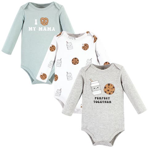 Essential Long-Sleeve Cotton Bodysuit Triple Set