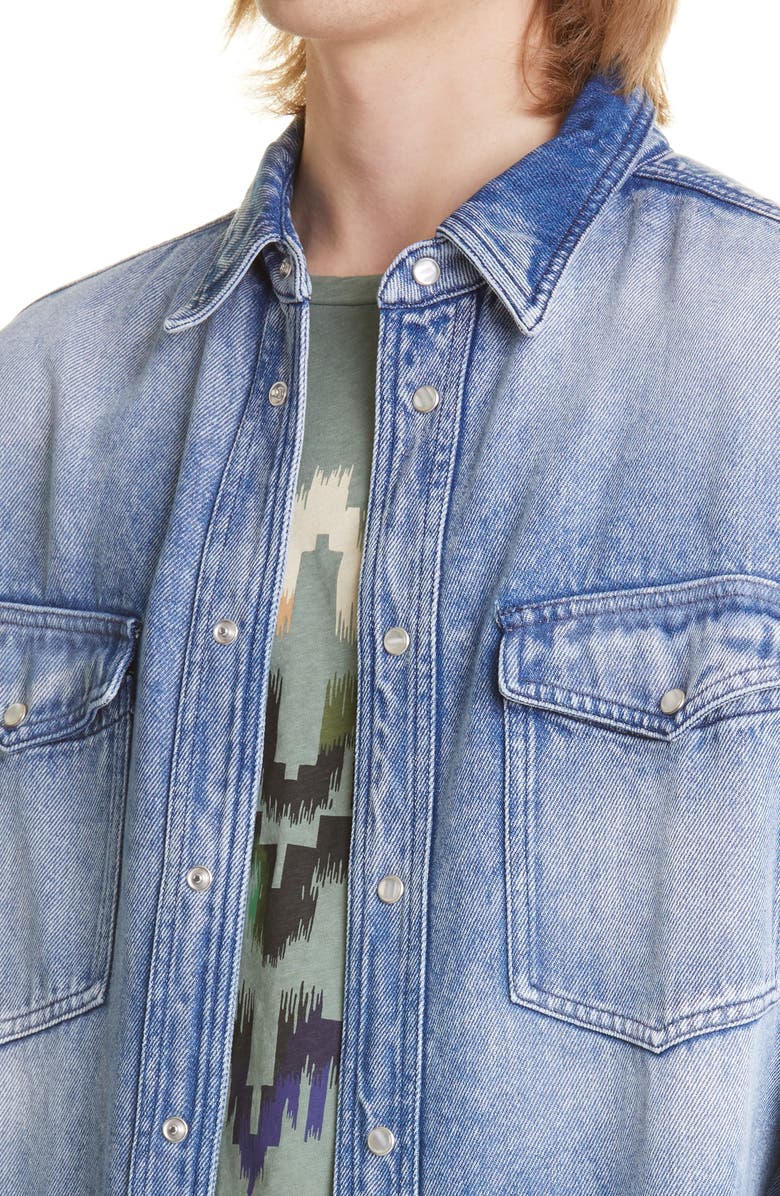 Isabel Marant Tailly Oversize Button-Up Shirt, Alternate, color,