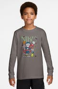 Nike Kids' Skeleton Logo Long Sleeve Graphic T-Shirt