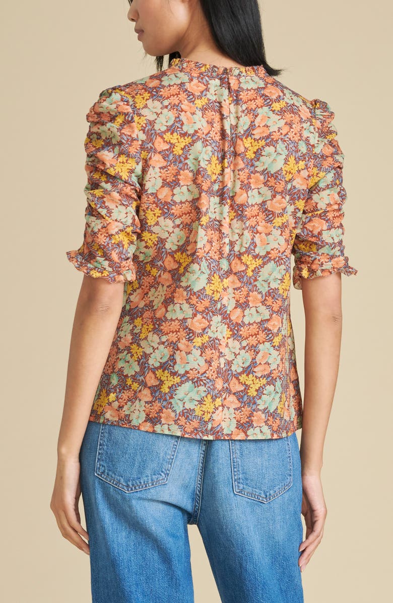 Veronica Beard Natuka Floral Print Blouse, Alternate, color, 