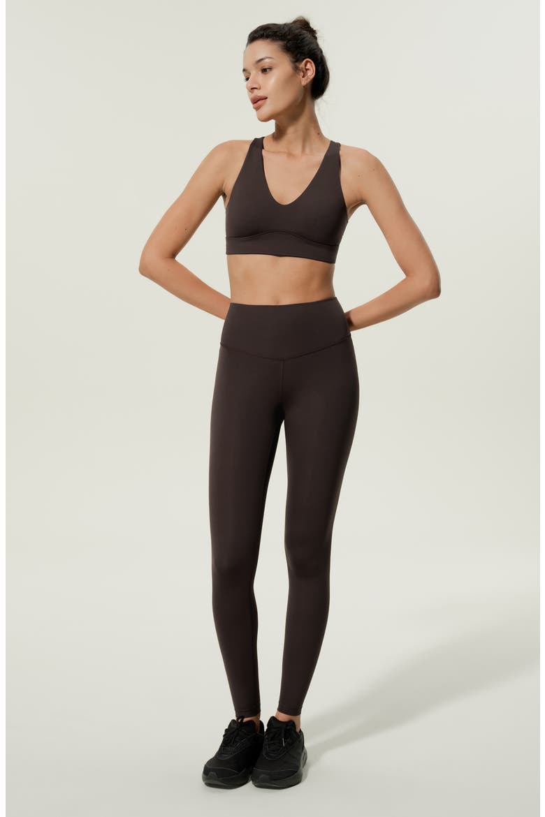 Women's Silk Contour High Rise Soft Ease Leggins, Alternate, color, Coffee Bean