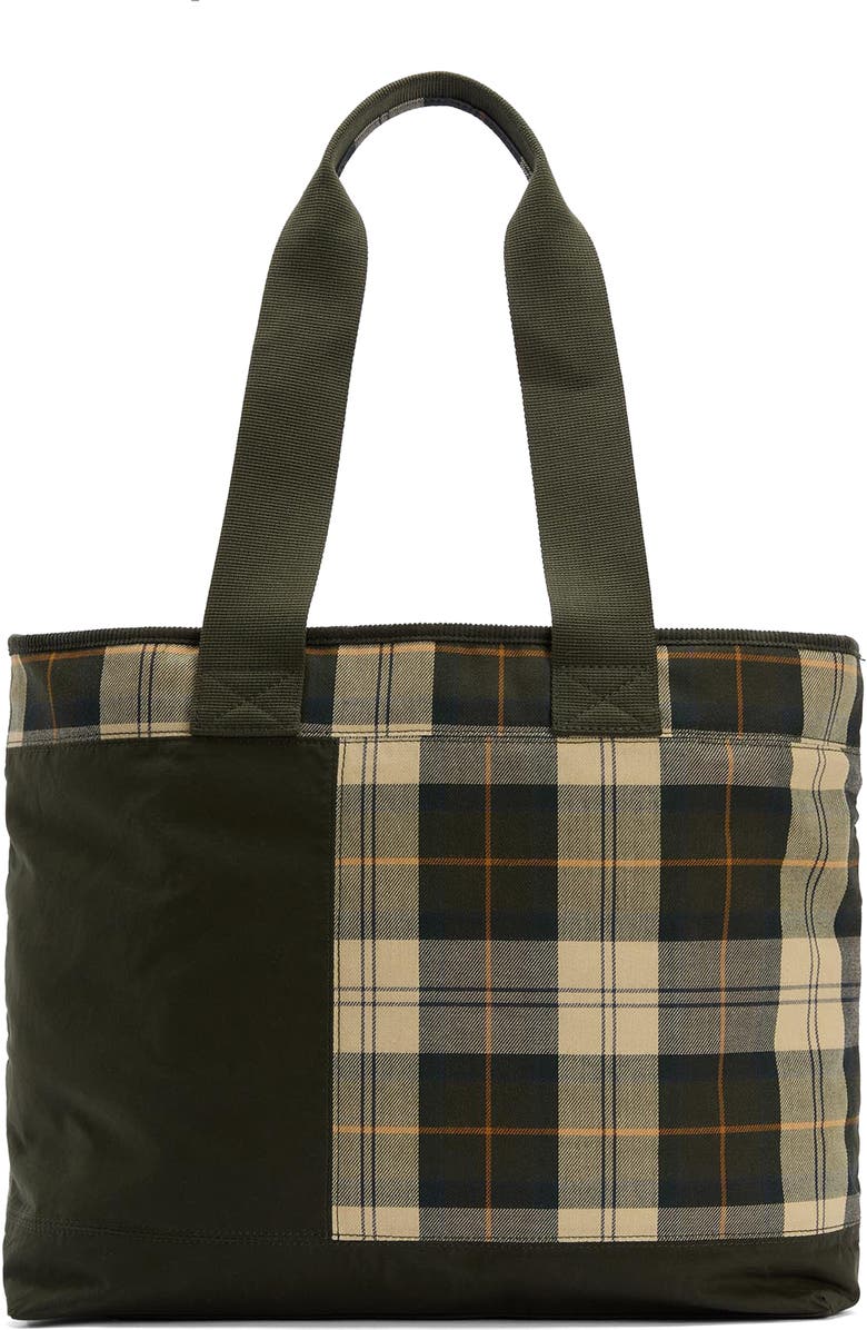 Barbour Mya Patchwork Cotton Tote, Alternate, color, Sage/ Ancient