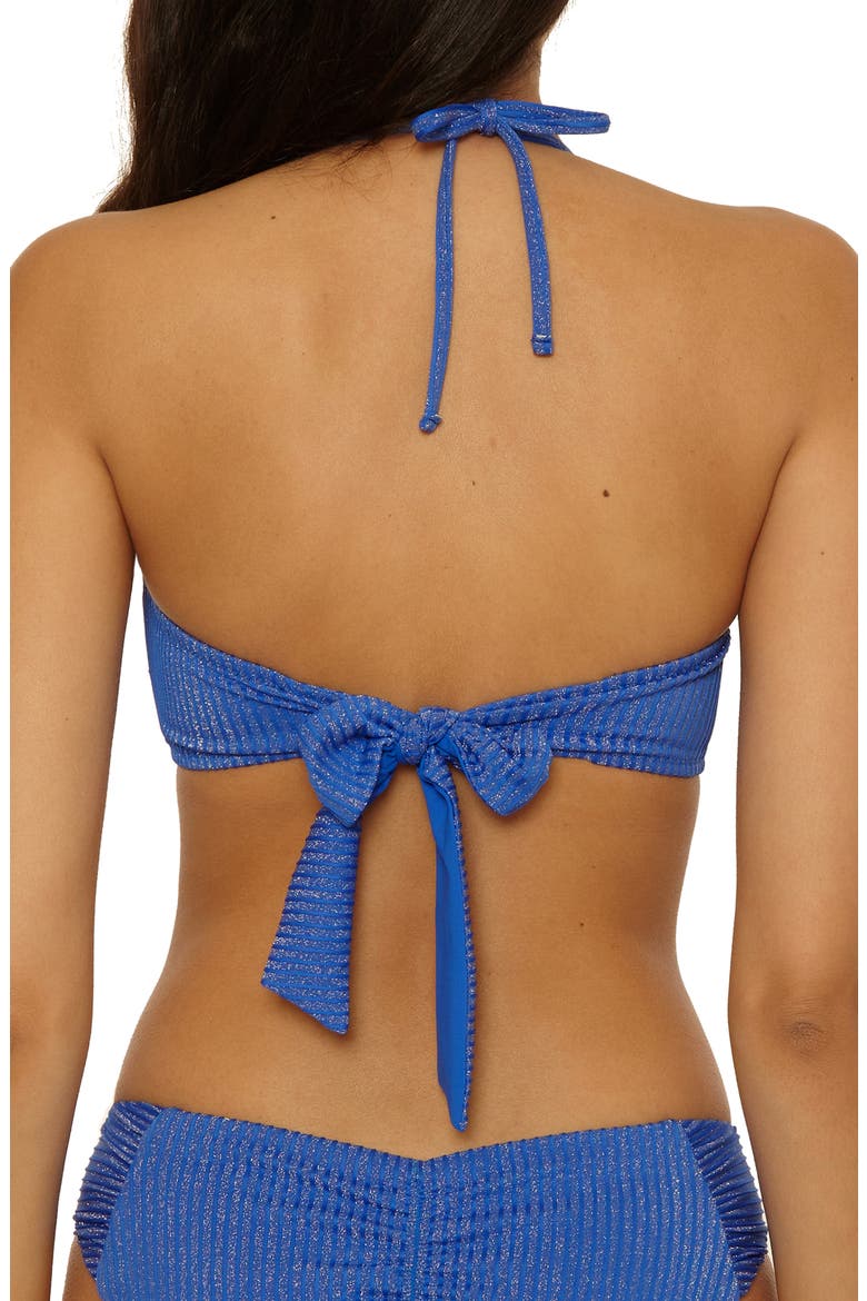Golden Isle V-Wire Bandeau Bikini Top, Alternate, color, LAPIS