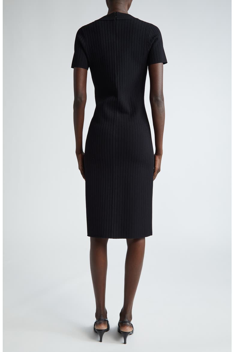 sweater-bodice short-sleeve dress Short Sweater Dress
