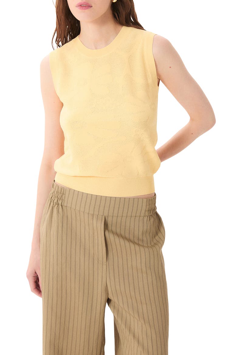 Icaria Jacquard Sweater Tank, Main, color, BUTTER