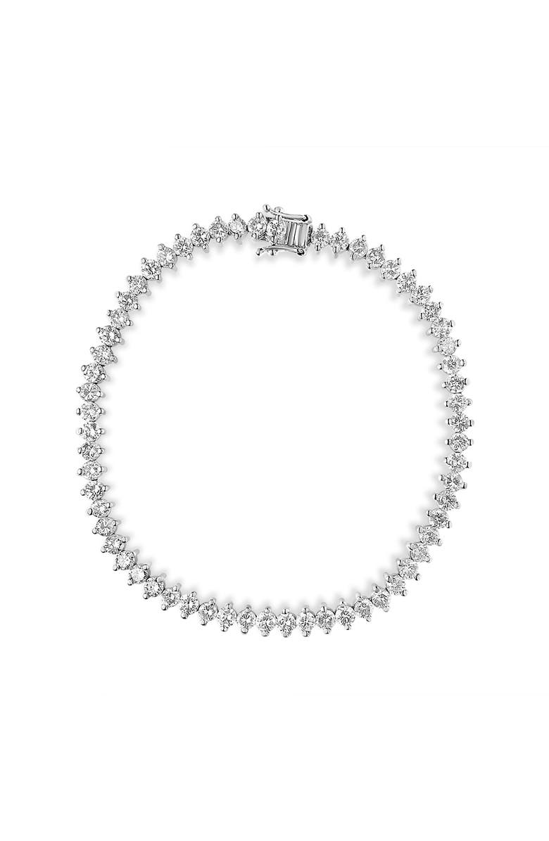 Haus of Brilliance 14K White Gold 5 1/2 Cttw Round Diamond 2-Prong Tennis Bracelet, Main, color, White Gold